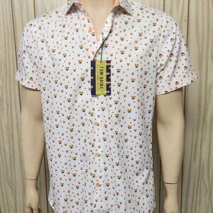 Pride collection shirt M rainbow hearts Tom Baine NEW